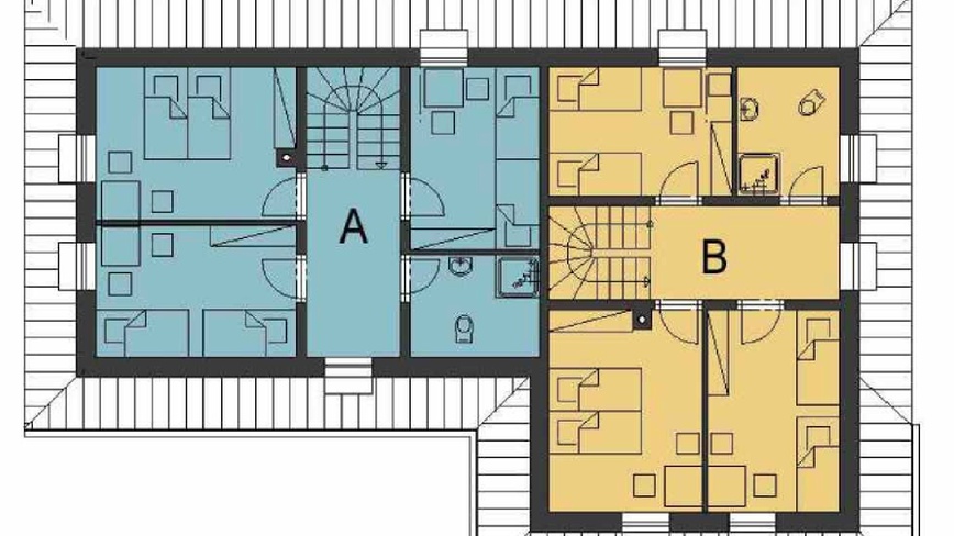 Chalupa Dolní Morava s privátní saunou - Půdorys - Půdorys