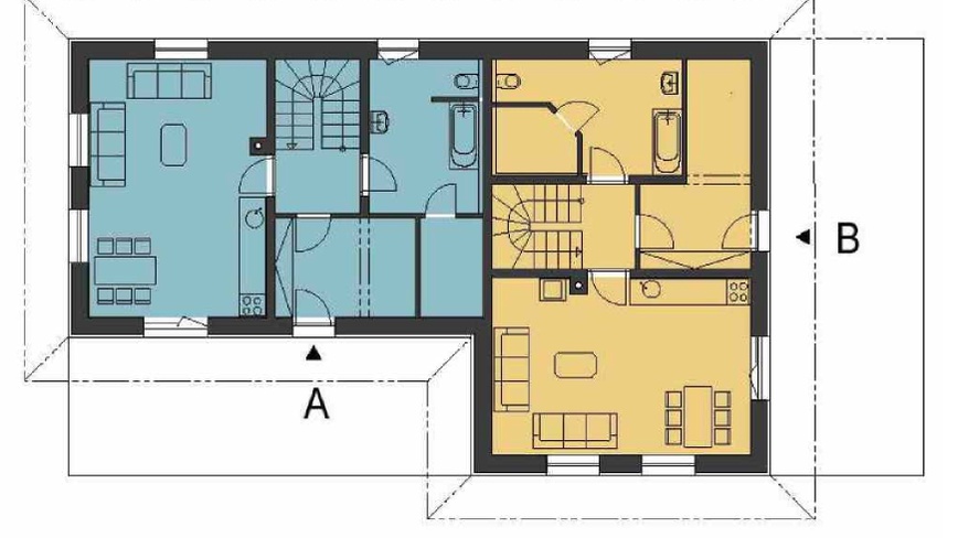 Chalupa Dolní Morava s privátní saunou - Půdorys přízemí - Půdorys přízemí