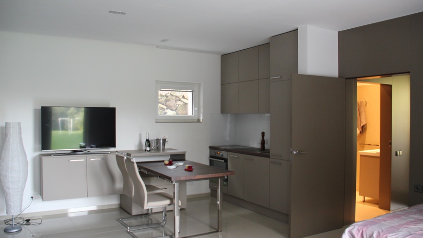 Apartmán Třemošná - Pohled na kuchyň